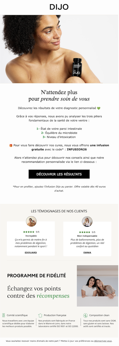 DIJO email J0 : une surprise dans votre diagnostic
