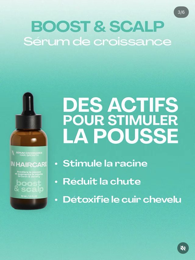 Diapositive 3 : Boost & Scalp, sérum de croissance