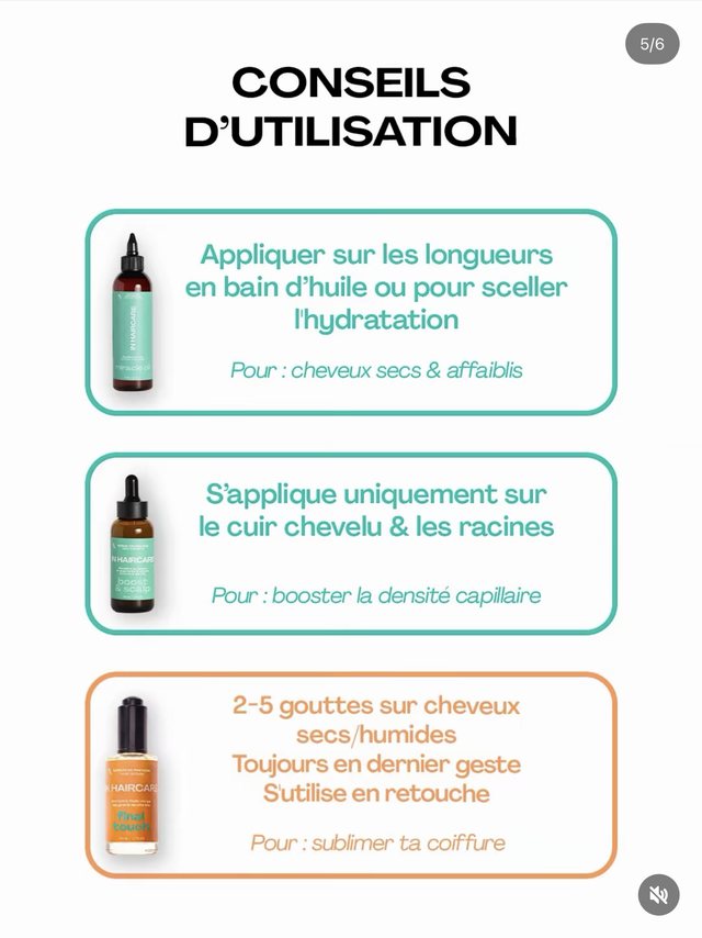 Diapositive 5 : conseils d'utilisation des trois produits