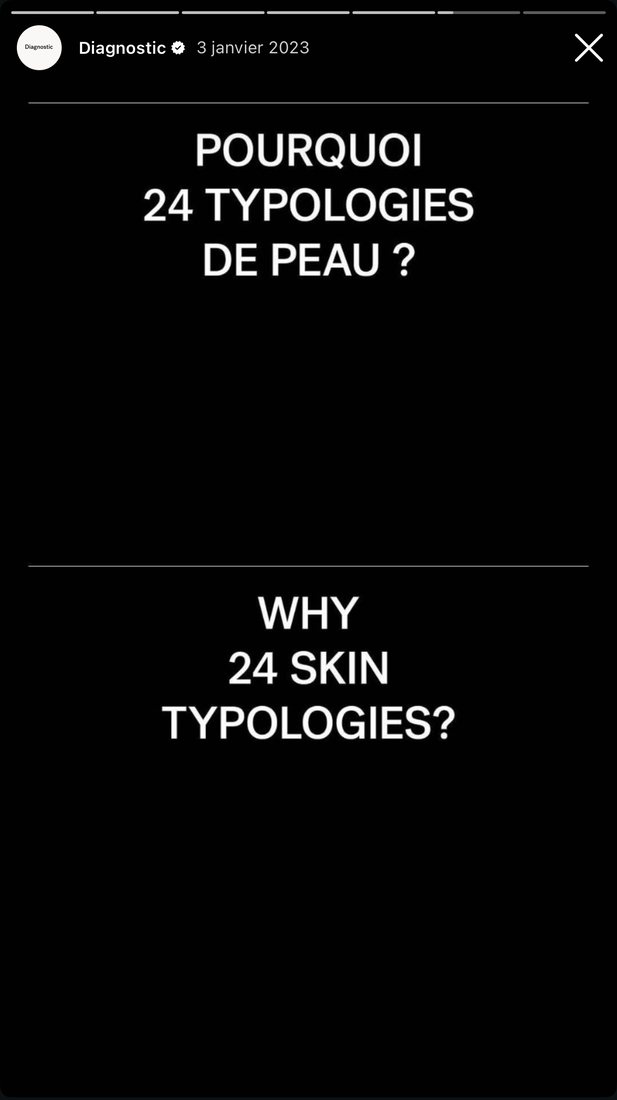 Écran 6 : « Pourquoi 24 typologies de peau ? »
