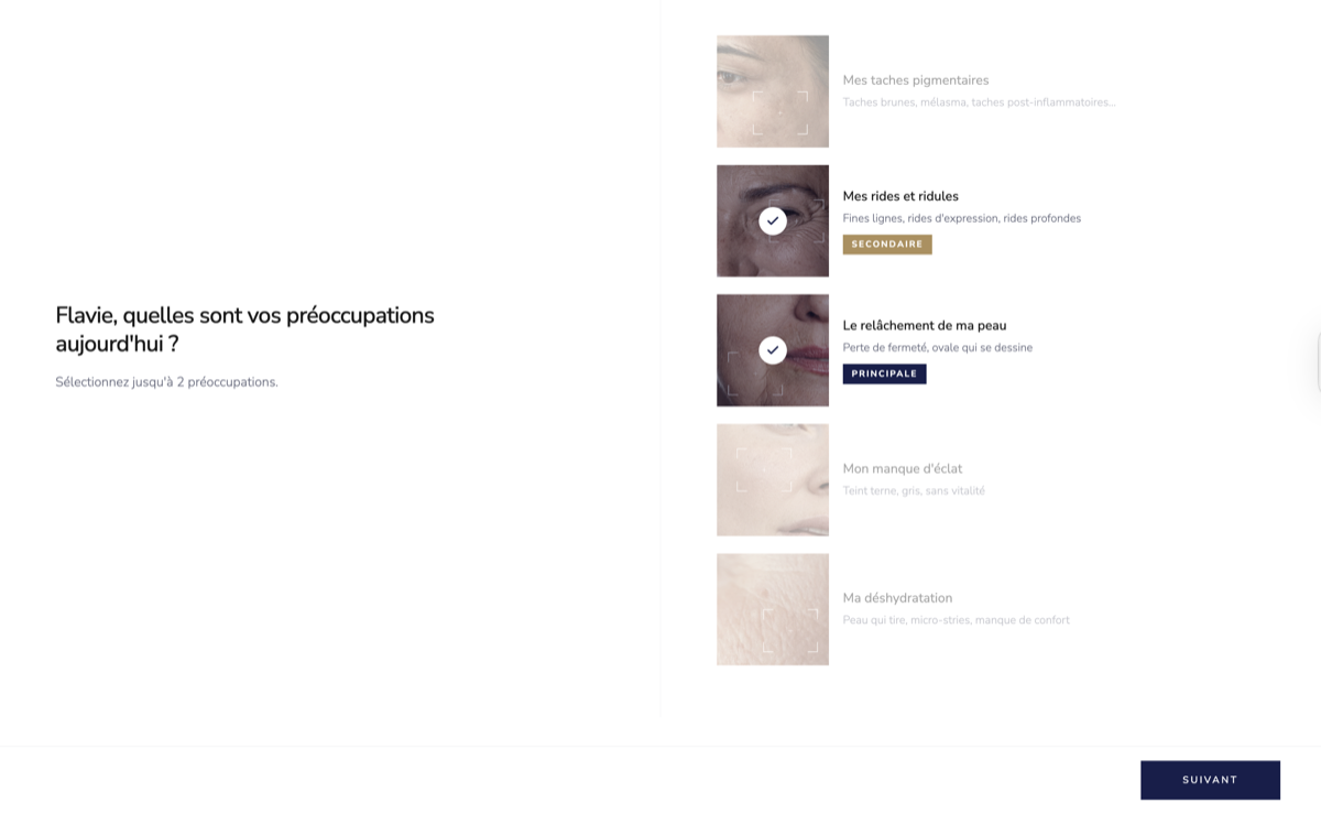 Exemple de diagnostic beauté Ask-it