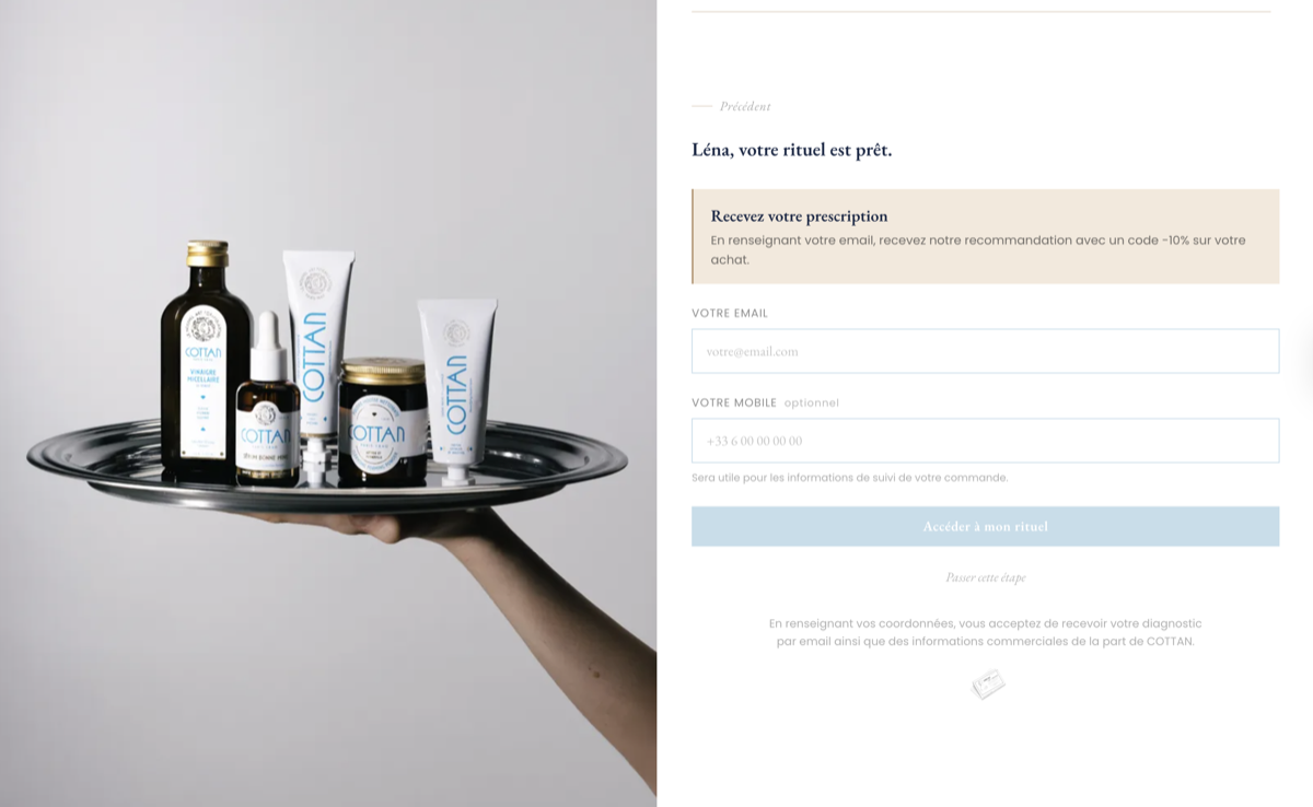 Exemple de diagnostic beauté Ask-it