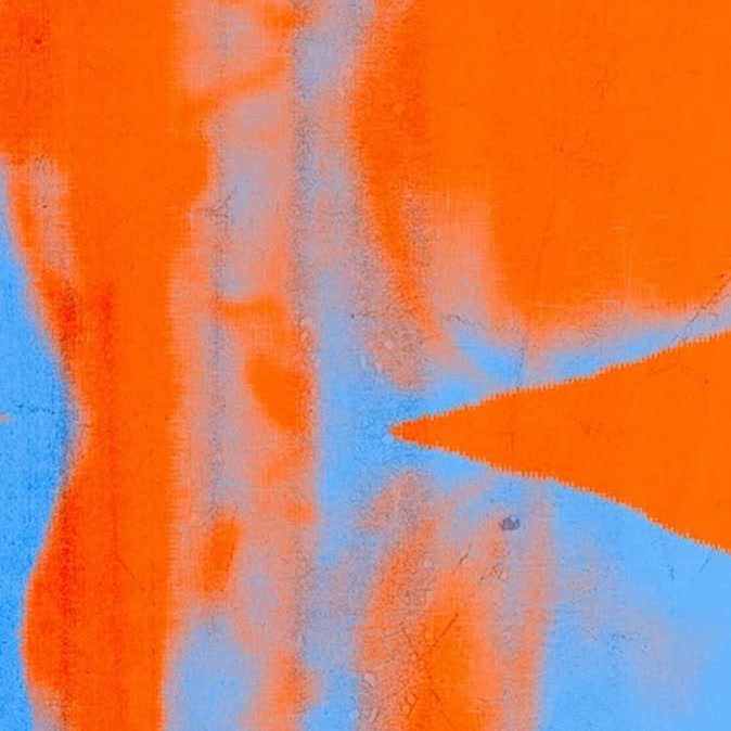 Texture orange et bleue