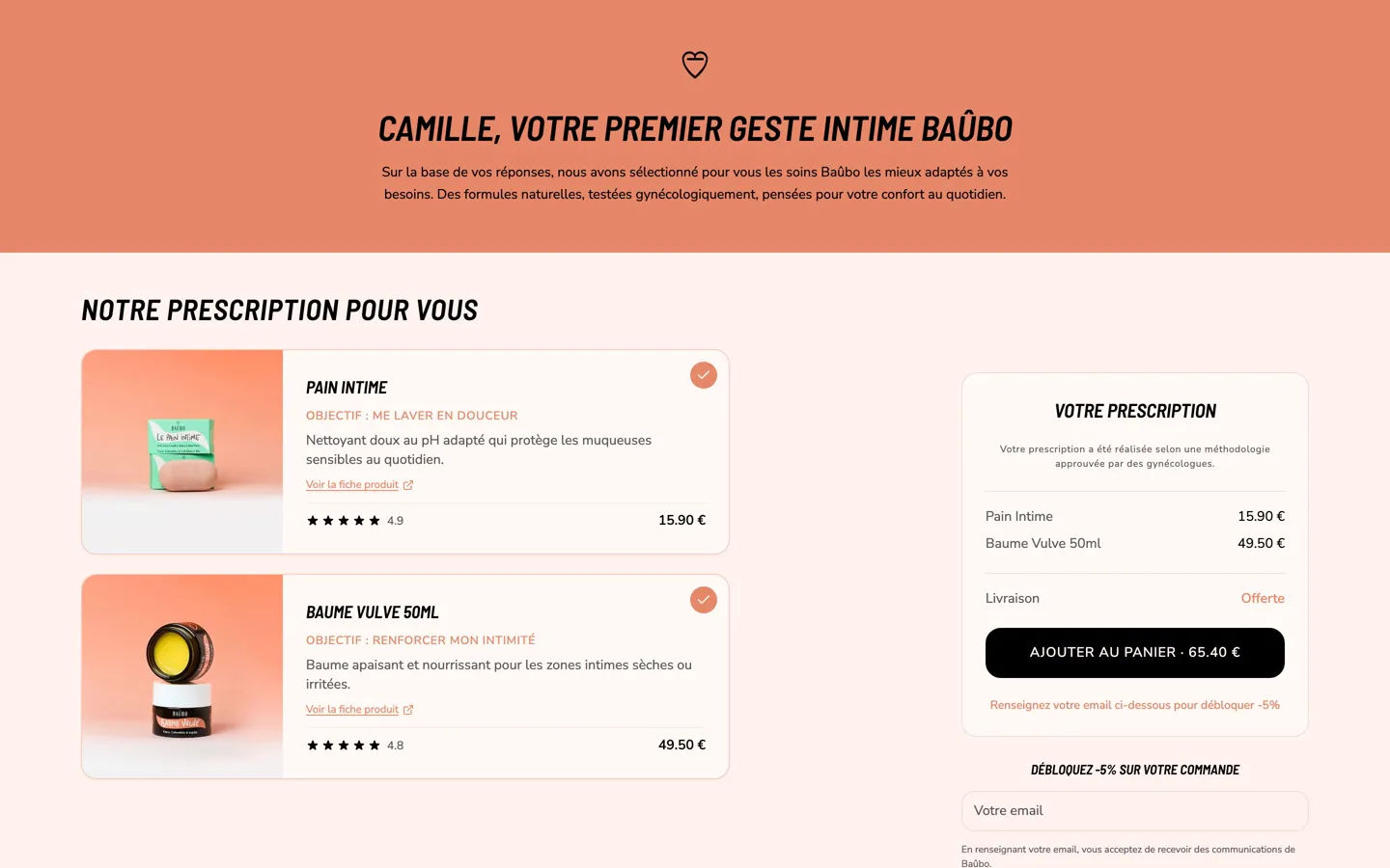 Page de résultats Baûbo