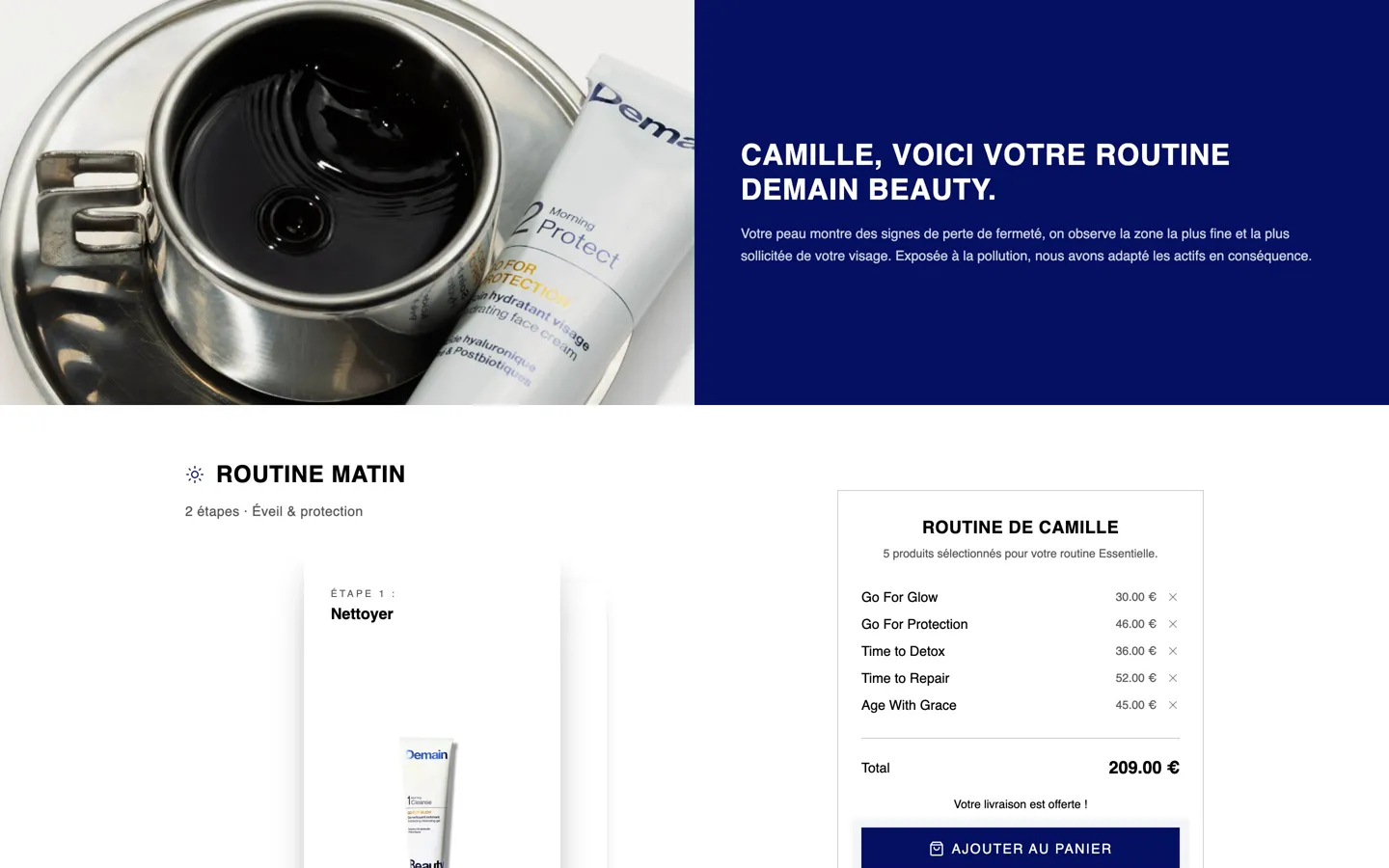 Page de résultats Demain Beauty