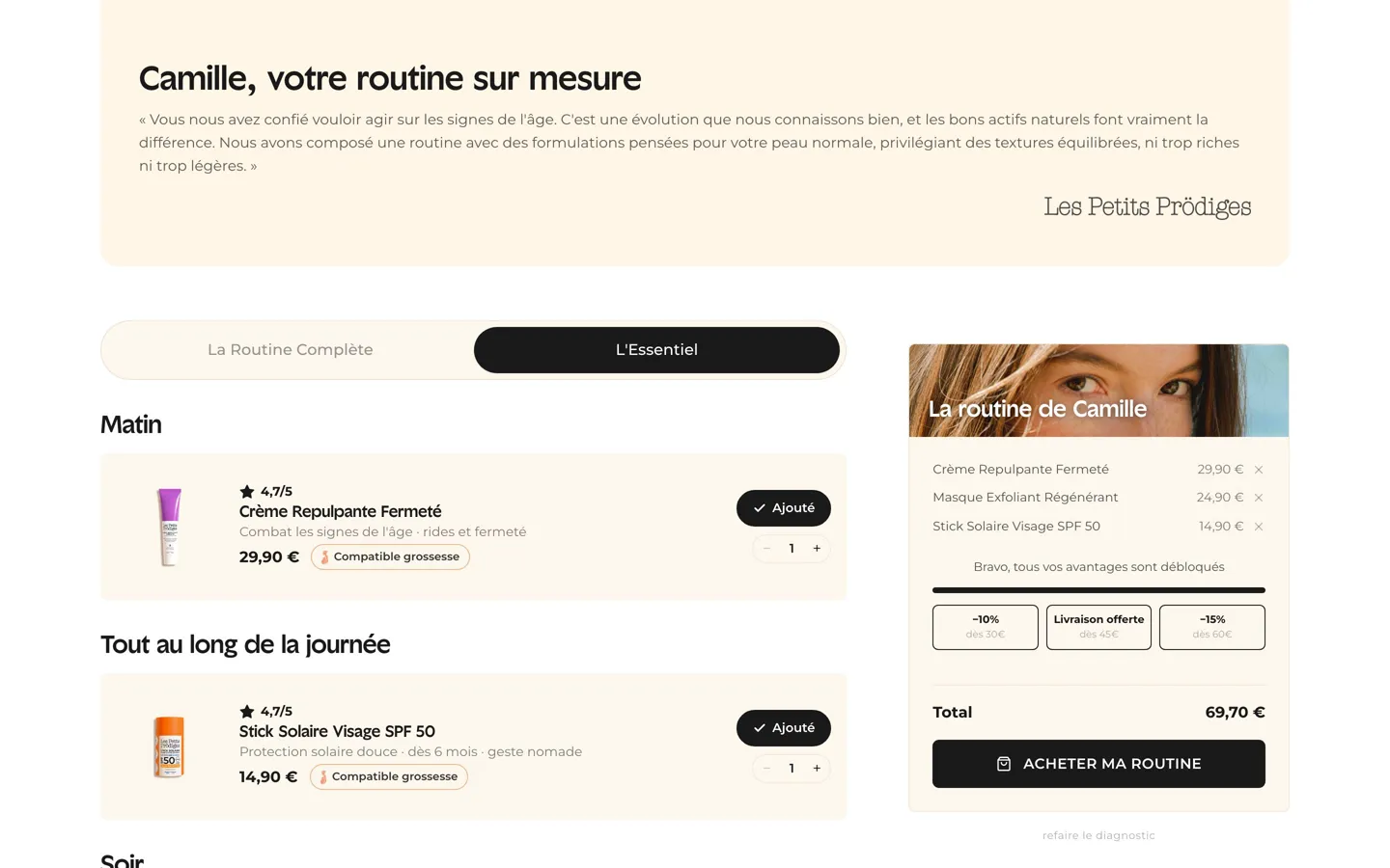 Page de résultats Les Petits Prödiges