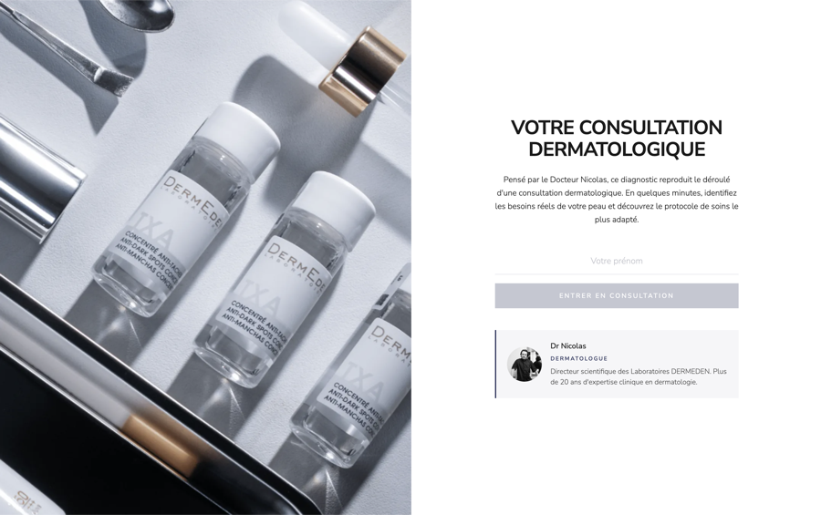 Diagnostic DermEden, tester en direct